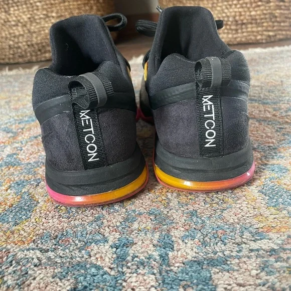 Nike Womens Metcon Flyknit 3 sneaker black pink SZ 6 - Picture 6 of 6